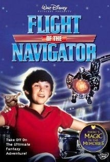 A picture of Joey Cramer in Flight of the Navigator poster.